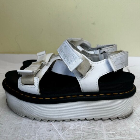 Dr. Martens Kimber Platform Sandals Straps AirWair Lightweight White 8 Shoe Soft - Picture 4 of 16